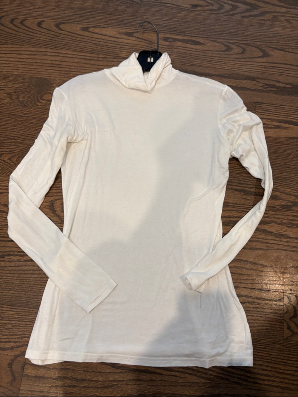 Women's Cream Long-Sleeve Turtleneck Tee